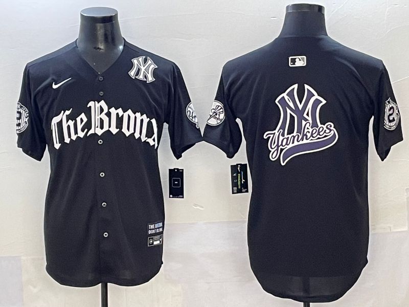 Men 2025 New York Yankees Blank Black Five generations Joint Name Nike MLB Jersey style 14->new york yankees->MLB Jersey